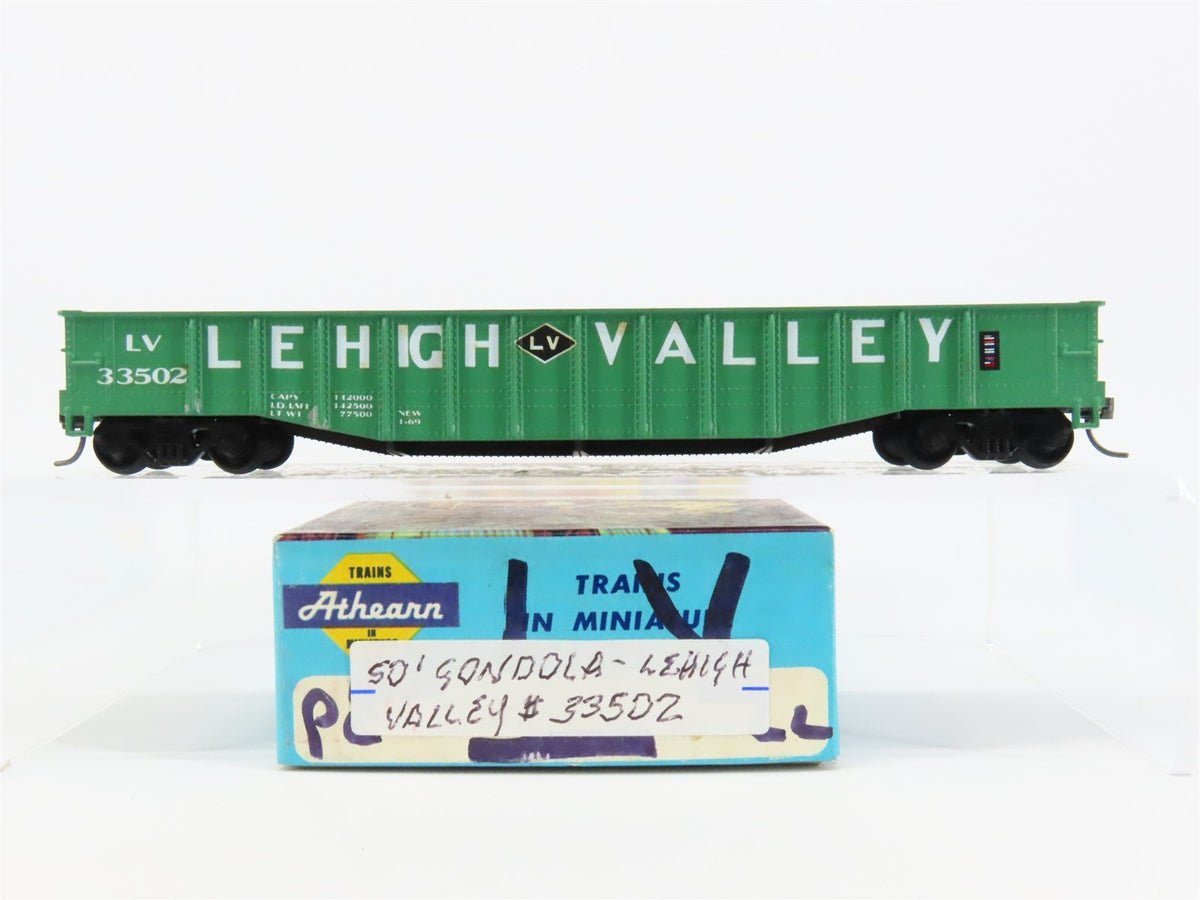 HO Scale Athearn LV Lehigh Valley 50&#39; Gondola Car #33502 Pro Custom w/ Load