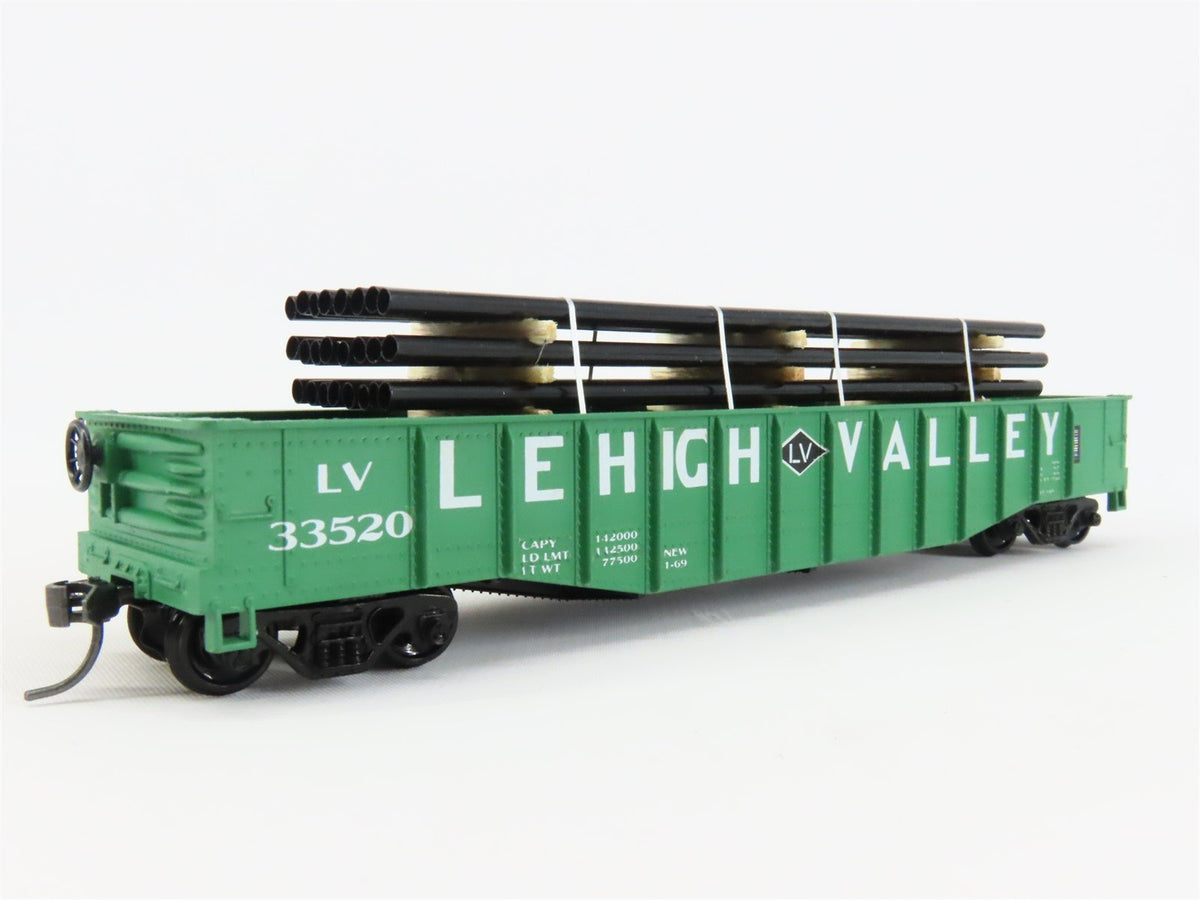 HO Scale Athearn LV Lehigh Valley 50&#39; Gondola Car #33520 Pro Custom w/ Load