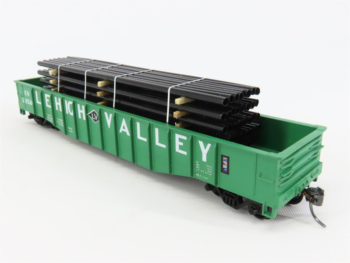 HO Scale Athearn LV Lehigh Valley 50&#39; Gondola Car #33520 Pro Custom w/ Load