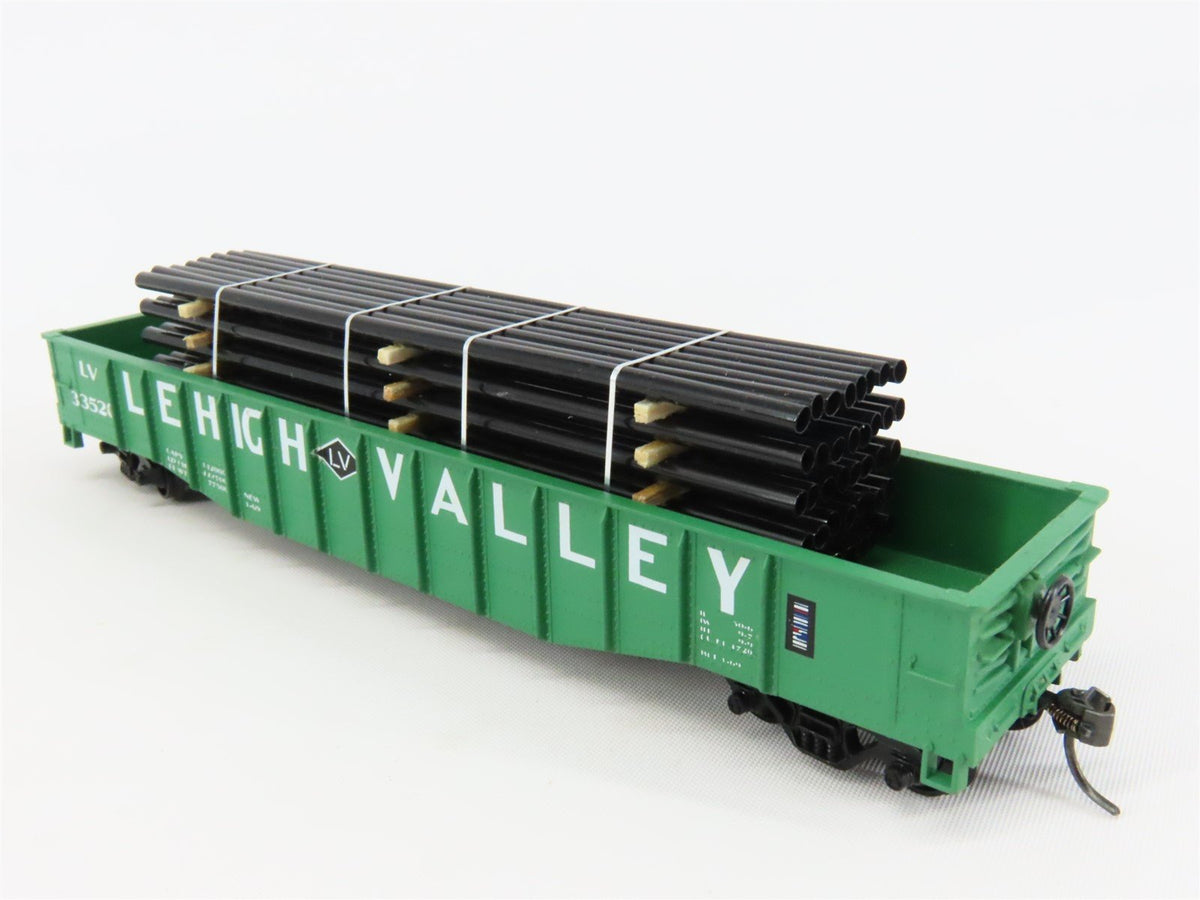 HO Scale Athearn LV Lehigh Valley 50&#39; Gondola Car #33520 Pro Custom w/ Load