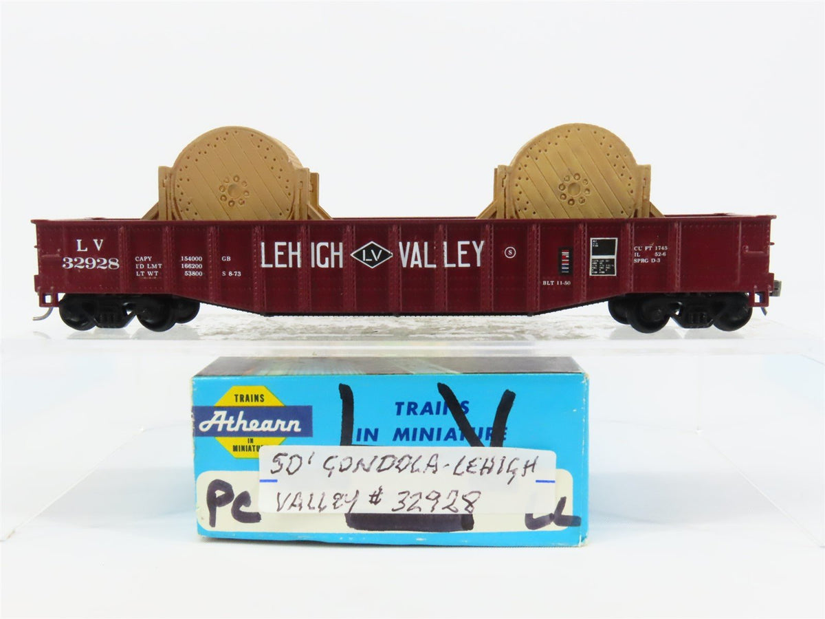 HO Scale Athearn LV Lehigh Valley 50&#39; Gondola Car #33520 Pro Custom w/ Load