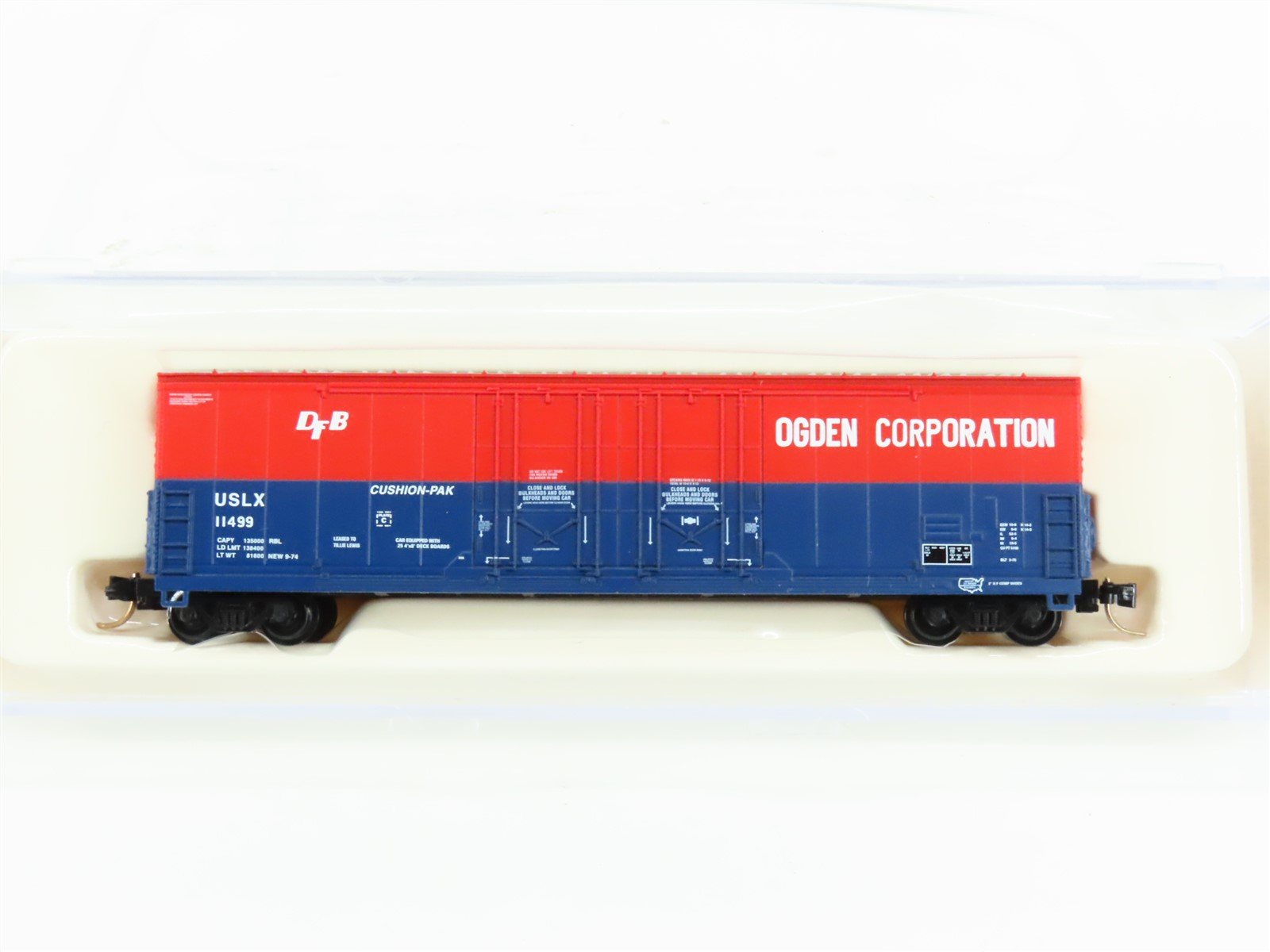 N Scale Atlas 31101 USLX Ogden Corporation Double Plug Door Box Car #11499