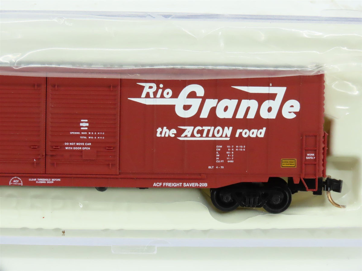 N Scale Atlas 36821 D&amp;RGW Rio Grande Railroad 60&#39; Double Door Box Car #63853