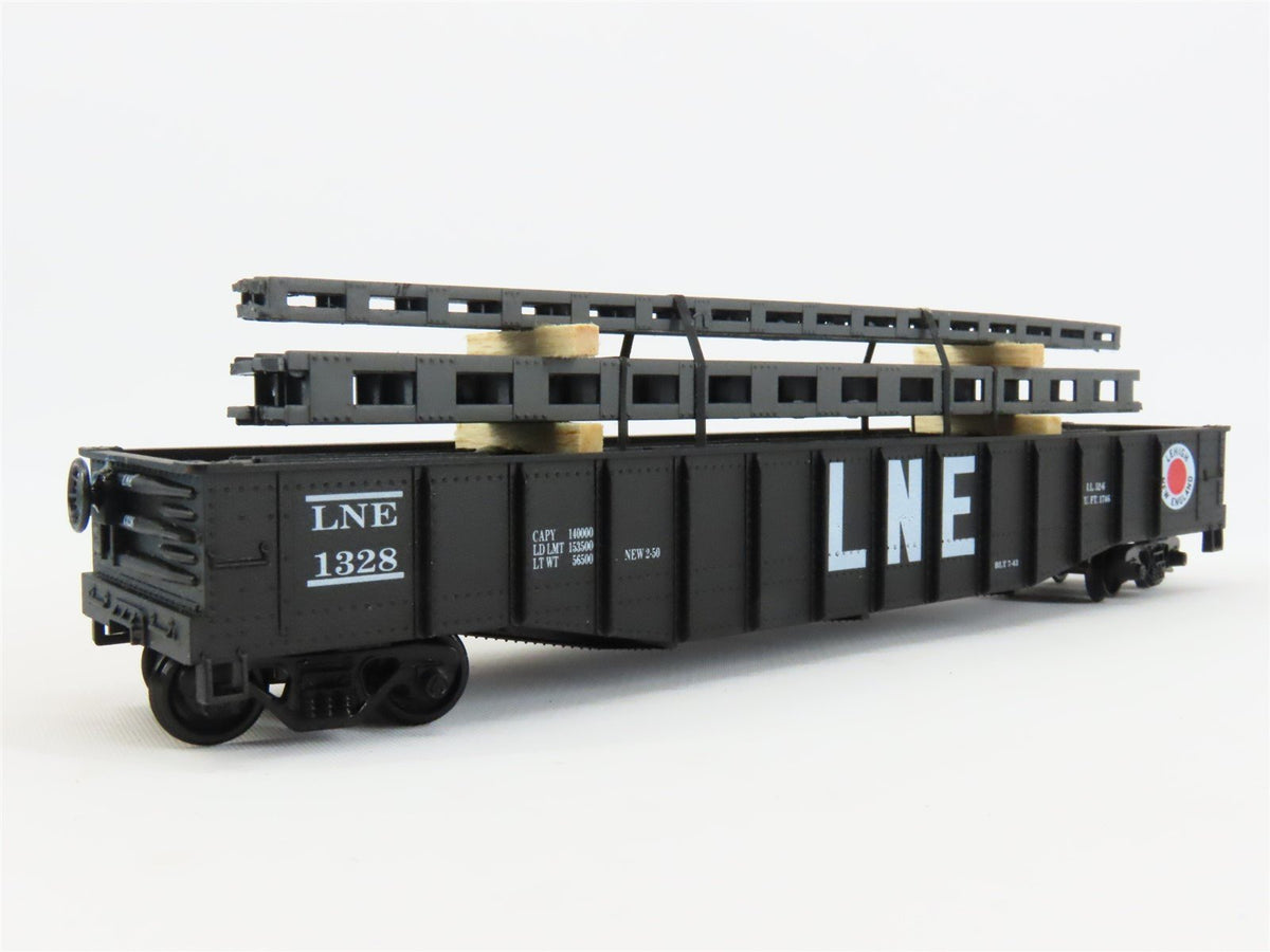 HO Athearn 1945 LNE Lehigh &amp; New England 50&#39; Gondola Car #1328 w/ Custom Load