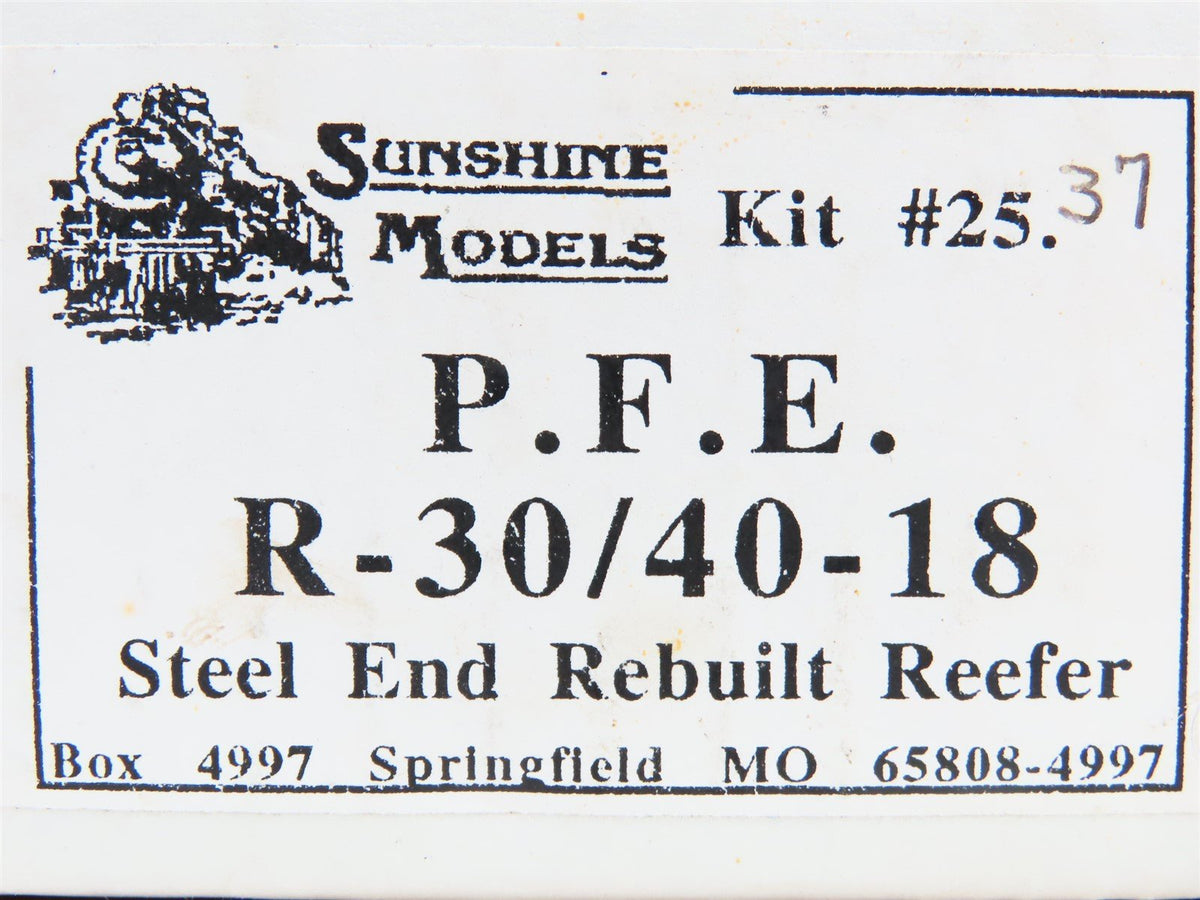 HO Sunshine Resin Kit #25.37 Undecorated PFE Pacific Fruit Exp R-30/40-18 Reefer