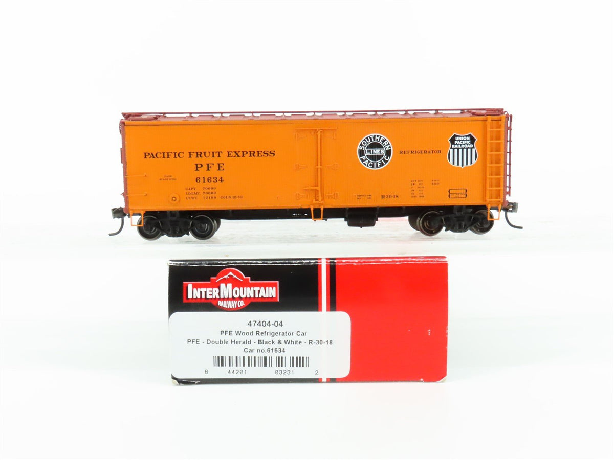 HO InterMountain #47404-04 PFE Pacific Fruit Express SP/UP Reefer Car #61634