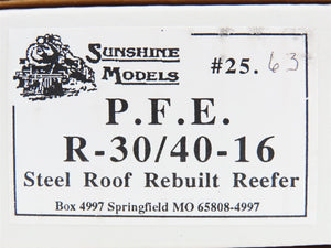 HO Sunshine Resin Kit #25.63 Undecorated PFE Pacific Fruit Exp R-30/40-16 Reefer