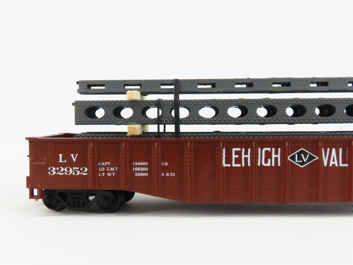 HO Scale Athearn LV Lehigh Valley 50&#39; Gondola Car #32952 w/ Custom Load