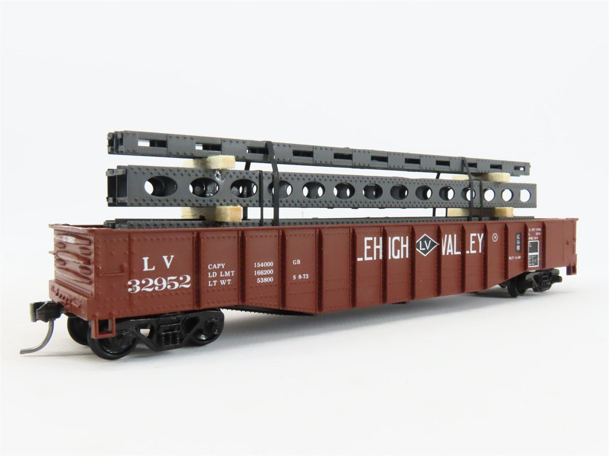 HO Scale Athearn LV Lehigh Valley 50&#39; Gondola Car #32952 w/ Custom Load