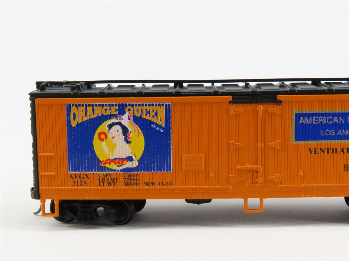 HO Scale Athearn AFGX Orange Queen 40&#39; Wood Reefer Car #3125 Pro Custom