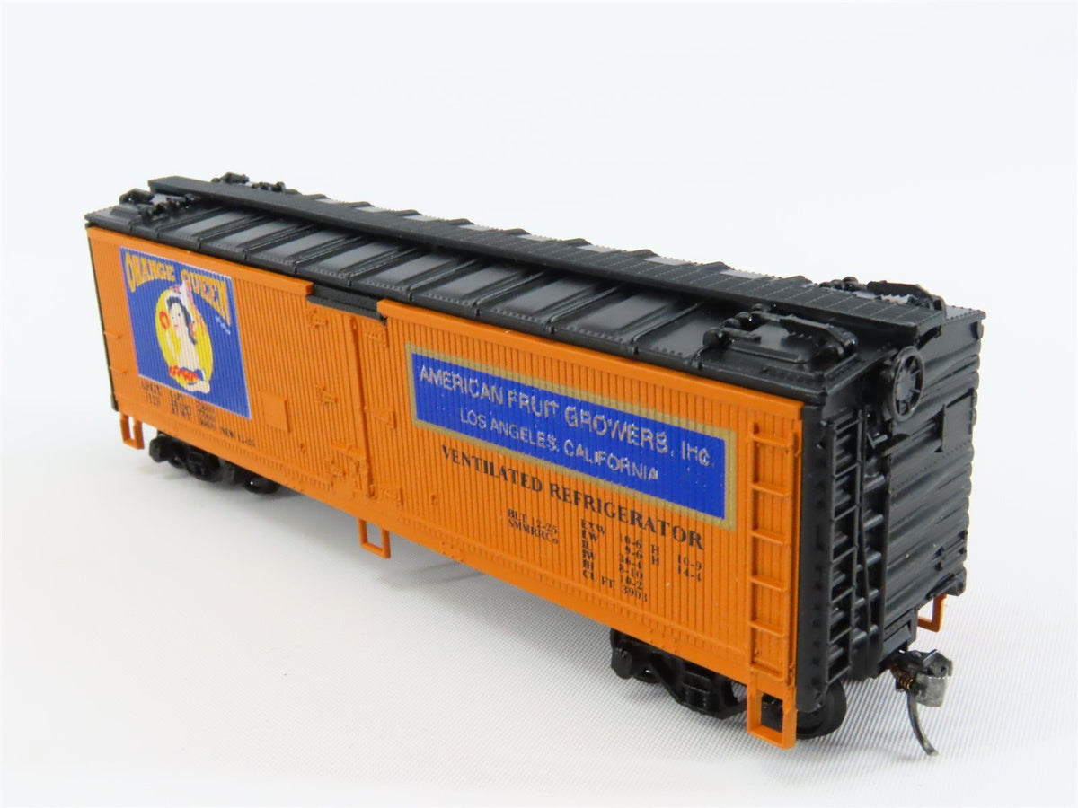 HO Scale Athearn AFGX Orange Queen 40&#39; Wood Reefer Car #3125 Pro Custom