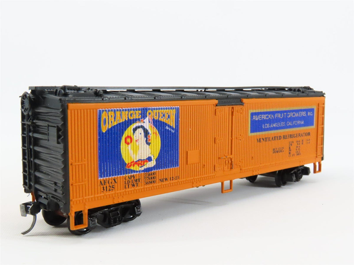 HO Scale Athearn AFGX Orange Queen 40&#39; Wood Reefer Car #3125 Pro Custom