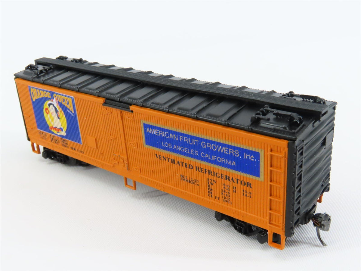 HO Scale Athearn AFGX Orange Queen 40&#39; Wood Reefer Car #3125 Pro Custom