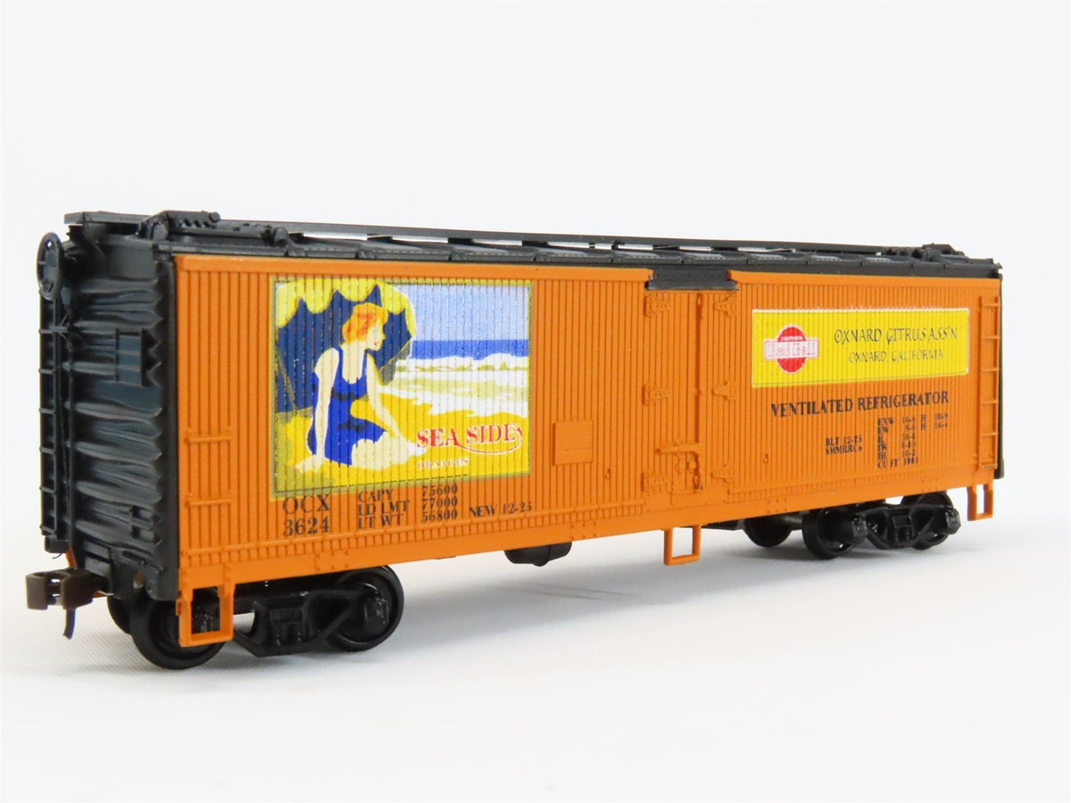 HO Scale Athearn OCX Seaside 40&#39; Wood Reefer Car #3624 Pro Custom