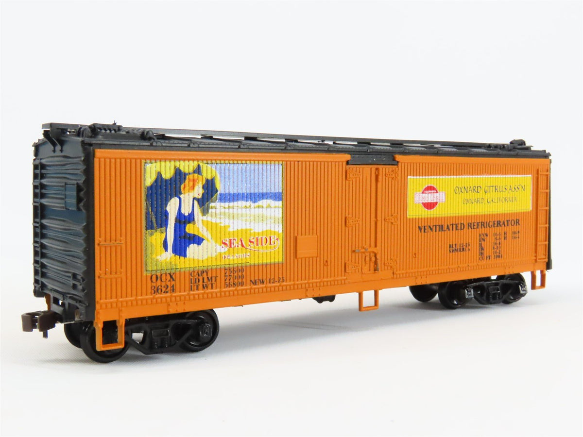 HO Scale Athearn OCX Seaside 40&#39; Wood Reefer Car #3624 Pro Custom