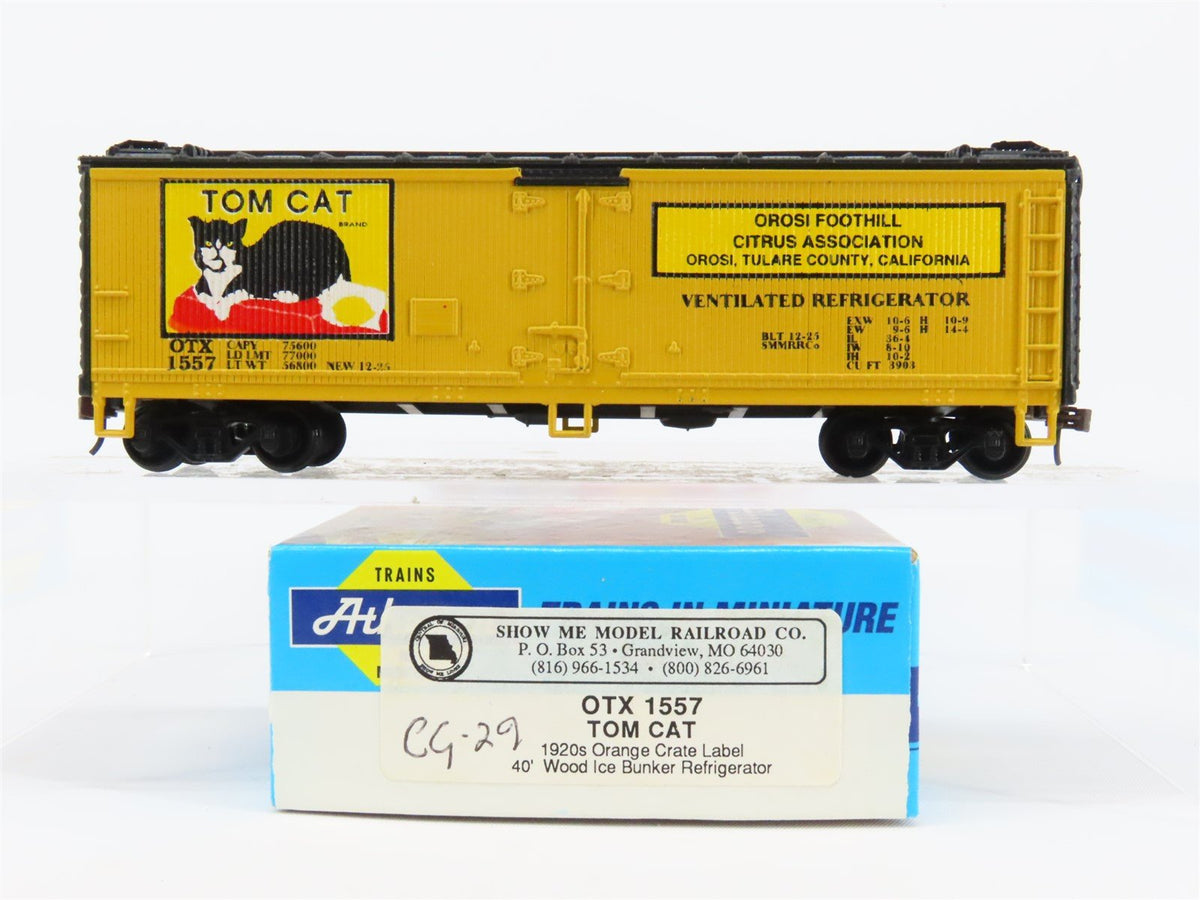 HO Scale Athearn OTX Tom Cat 40&#39; Wood Reefer Car #1557 Pro Custom