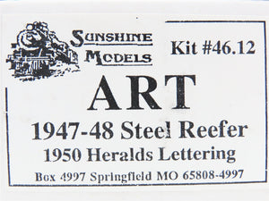 HO Sunshine Resin Kit #46.12 Undecorated ART 1947-48 Steel 40' Reefer + Trucks