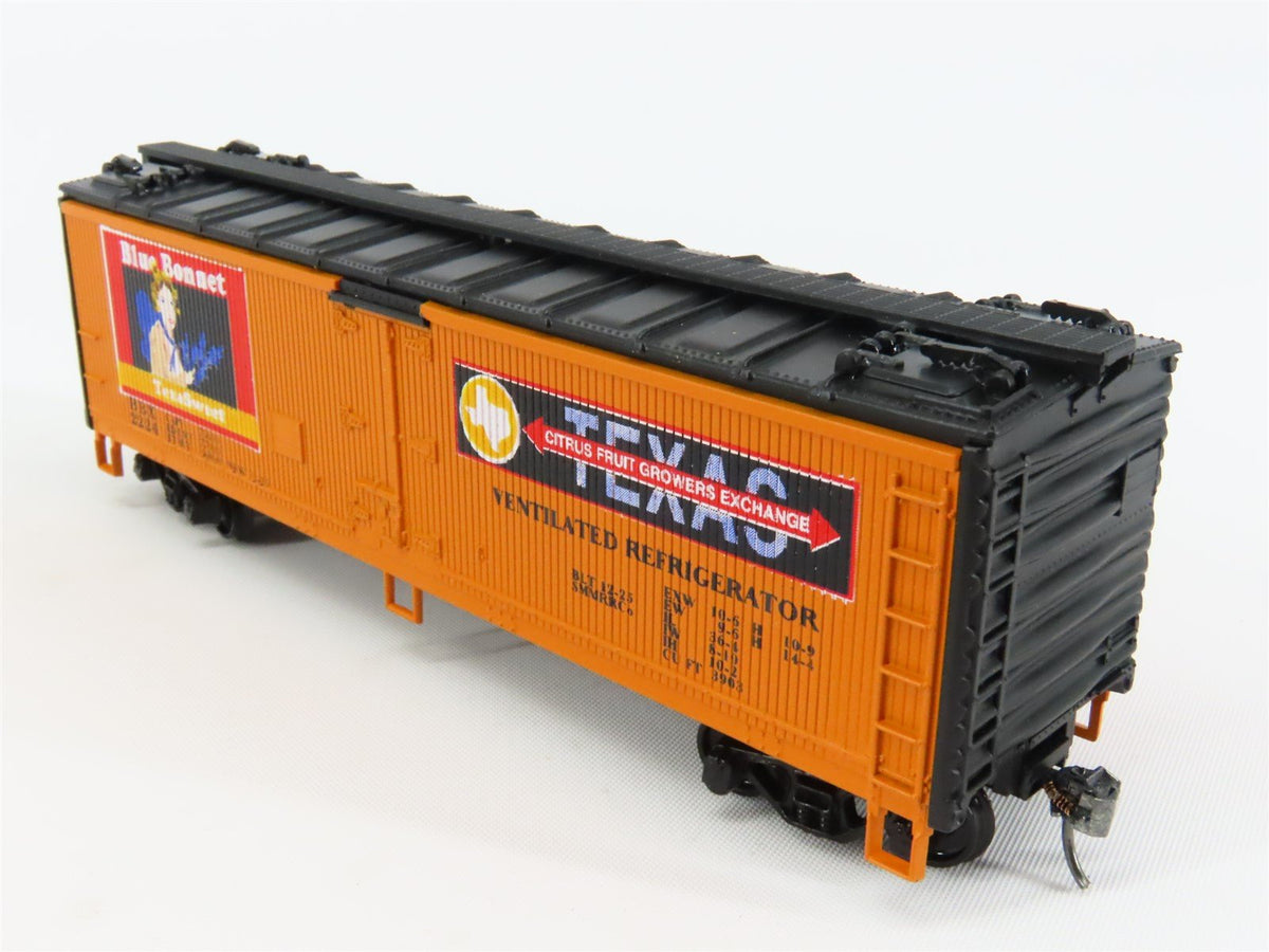 HO Scale Athearn BBX Blue Bonnet 40&#39; Wood Reefer Car #2224 Pro Custom