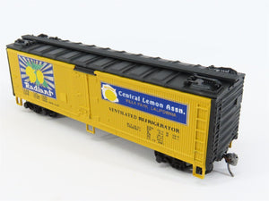 HO Scale Athearn CLAX Radiant Lemon 40' Wood Reefer Car #2209 Pro Custom