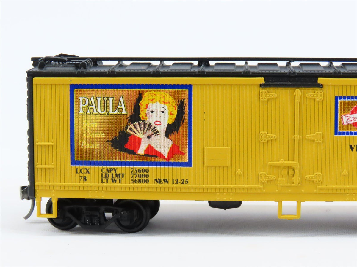 HO Scale Athearn ICX Paula Limoneira 40&#39; Wood Reefer Car #78 Pro Custom