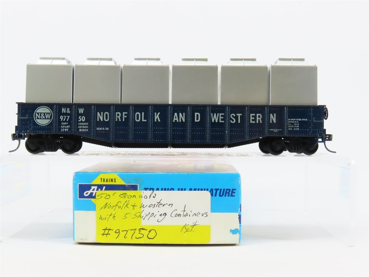 HO Scale Athearn N&amp;W Norfolk &amp; Western 50&#39; Gondola Car #97750 Pro Custom w/ Load