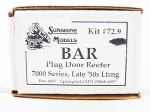 HO Sunshine Resin Kit #72.9 Undecorated BAR 7000 Series 40' Plug Door Reefer