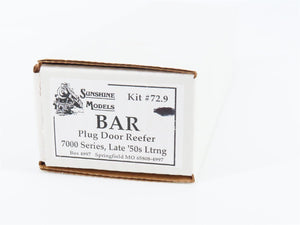 HO Sunshine Resin Kit #72.9 Undecorated BAR 7000 Series 40' Plug Door Reefer
