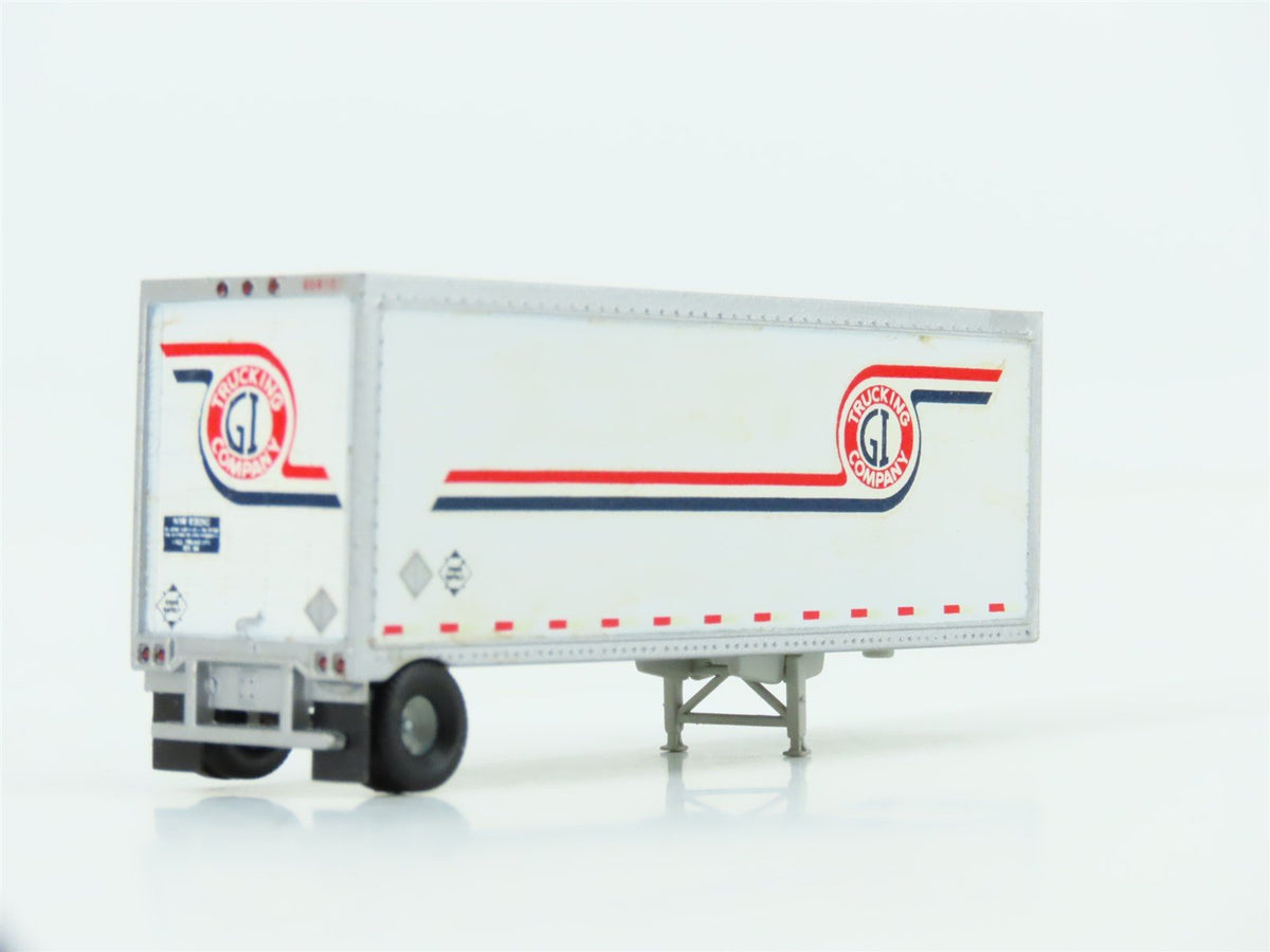 N 1/160 Scale Athearn 10803 Owner/Operator Ford C &amp; 28&#39; Wedge Trailer - Custom