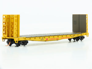 N Scale Athearn 10891 UP Union Pacific Railroad 53' Bulkhead Flat Car #15771