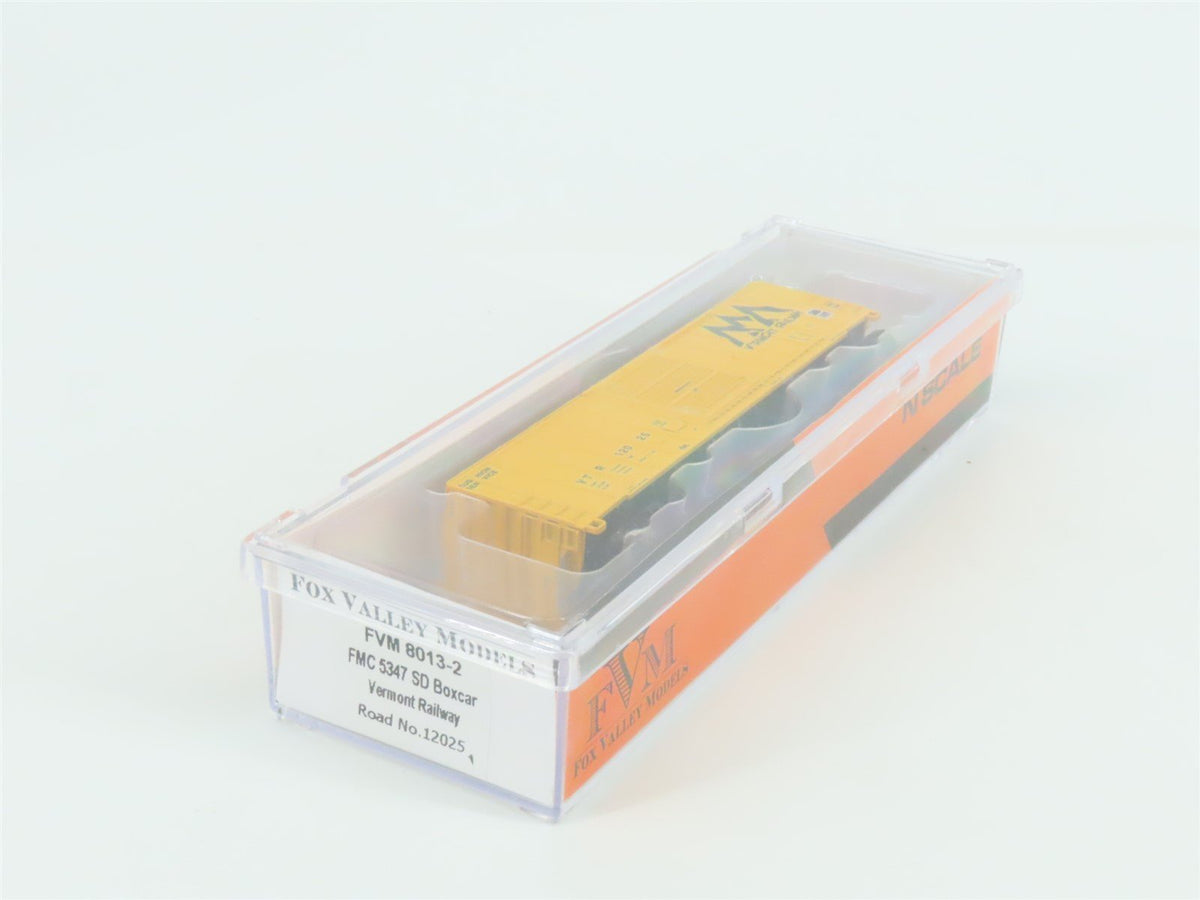 N Fox Valley Models FVM8013-2 VTR Vermont Railway Single Door Box Car #12025