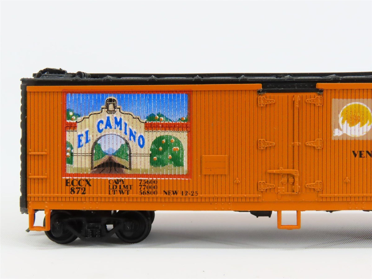 HO Scale Athearn ECCX El Camino 40&#39; Wood Reefer Car #872 Pro Custom