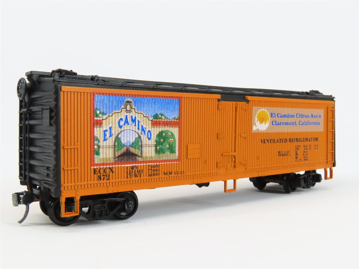 HO Scale Athearn ECCX El Camino 40&#39; Wood Reefer Car #872 Pro Custom