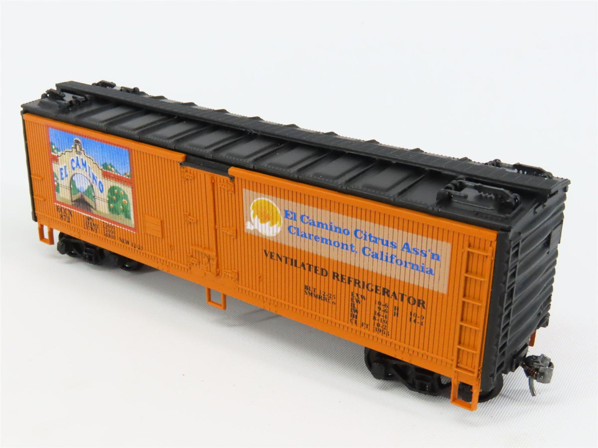 HO Scale Athearn ECCX El Camino 40&#39; Wood Reefer Car #872 Pro Custom