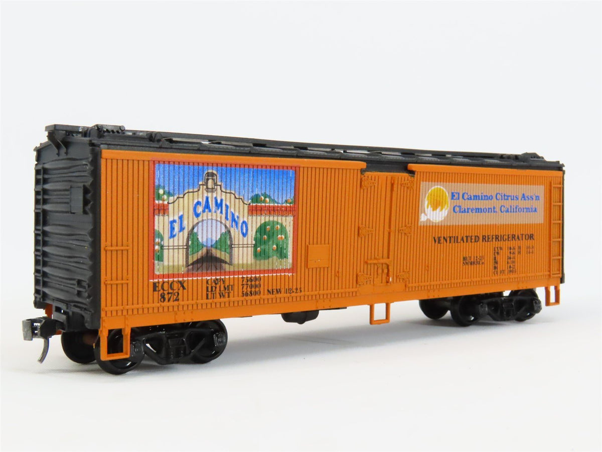 HO Scale Athearn ECCX El Camino 40&#39; Wood Reefer Car #872 Pro Custom