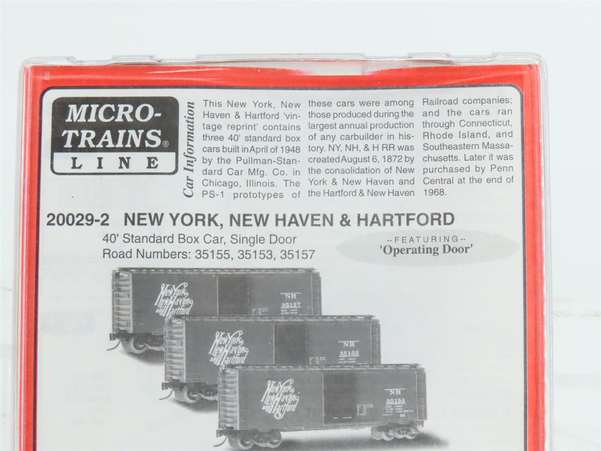 N Scale Micro-Trains MTL 20029-2 NH New Haven Railroad 40&#39; Box Car 3-Pack