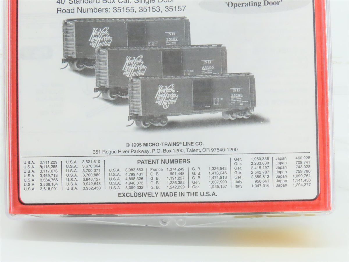 N Scale Micro-Trains MTL 20029-2 NH New Haven Railroad 40&#39; Box Car 3-Pack