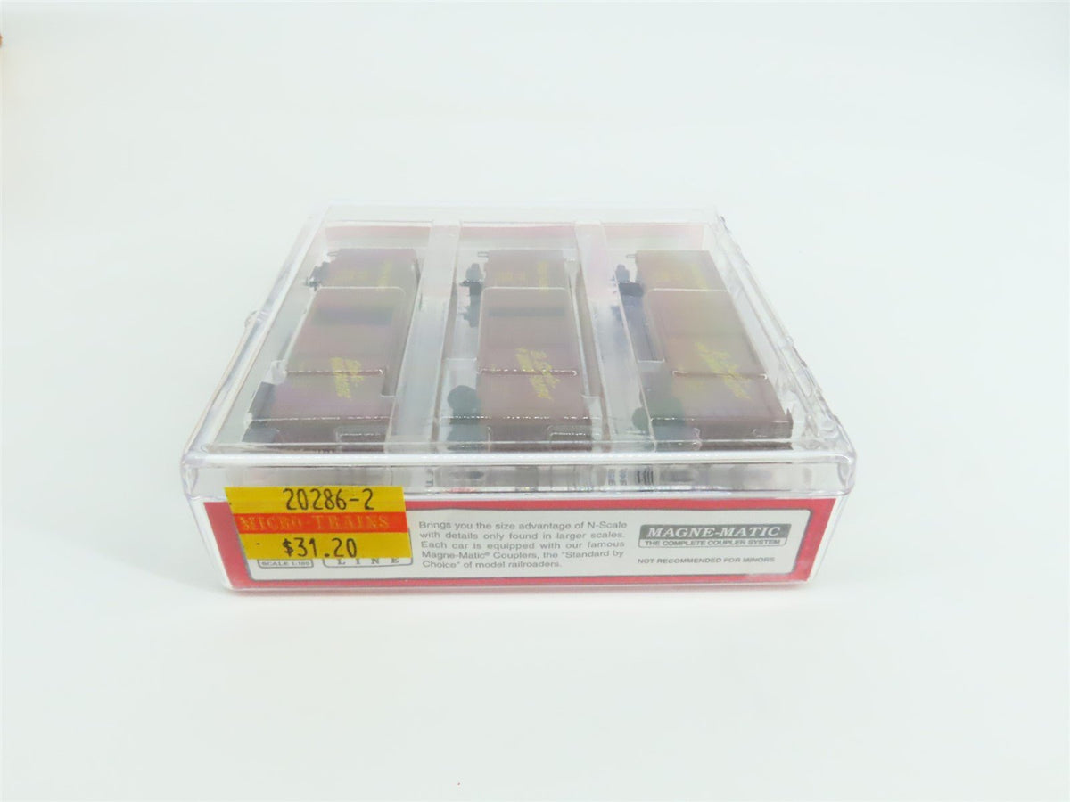 N Scale Micro-Trains MTL 20286-2 UP Union Pacific Railroad 40&#39; Box Car 3-Pack