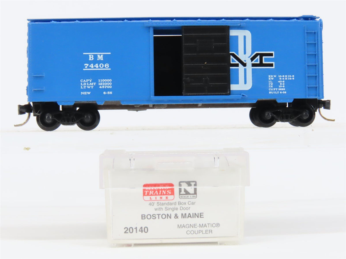 N Scale Micro-Trains MTL 20140 B&amp;M Boston &amp; Maine 40&#39; Standard Boxcar #74406