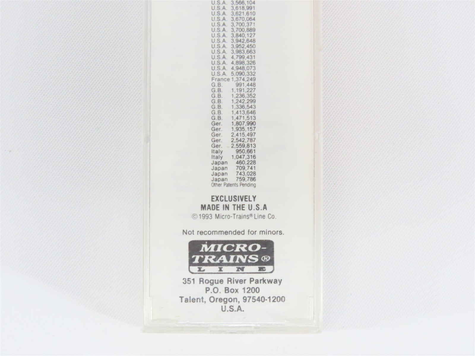 N Scale Micro-Trains MTL 20190 GN Great Northern 40' Standard Boxcar #18007