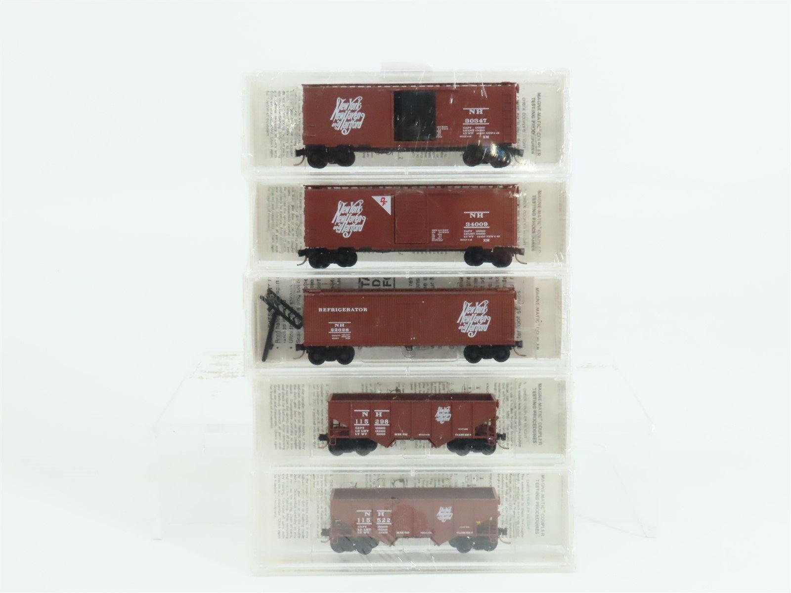 N Kadee Micro-Trains MTL NH New Haven Reefer, Box Cars, & Hoppers 5-Pack Sealed