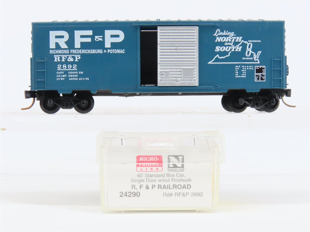 N Micro-Trains MTL 24290 RFP Richmond Fredericksburg &amp; Pontiac 40&#39; Boxcar #2892