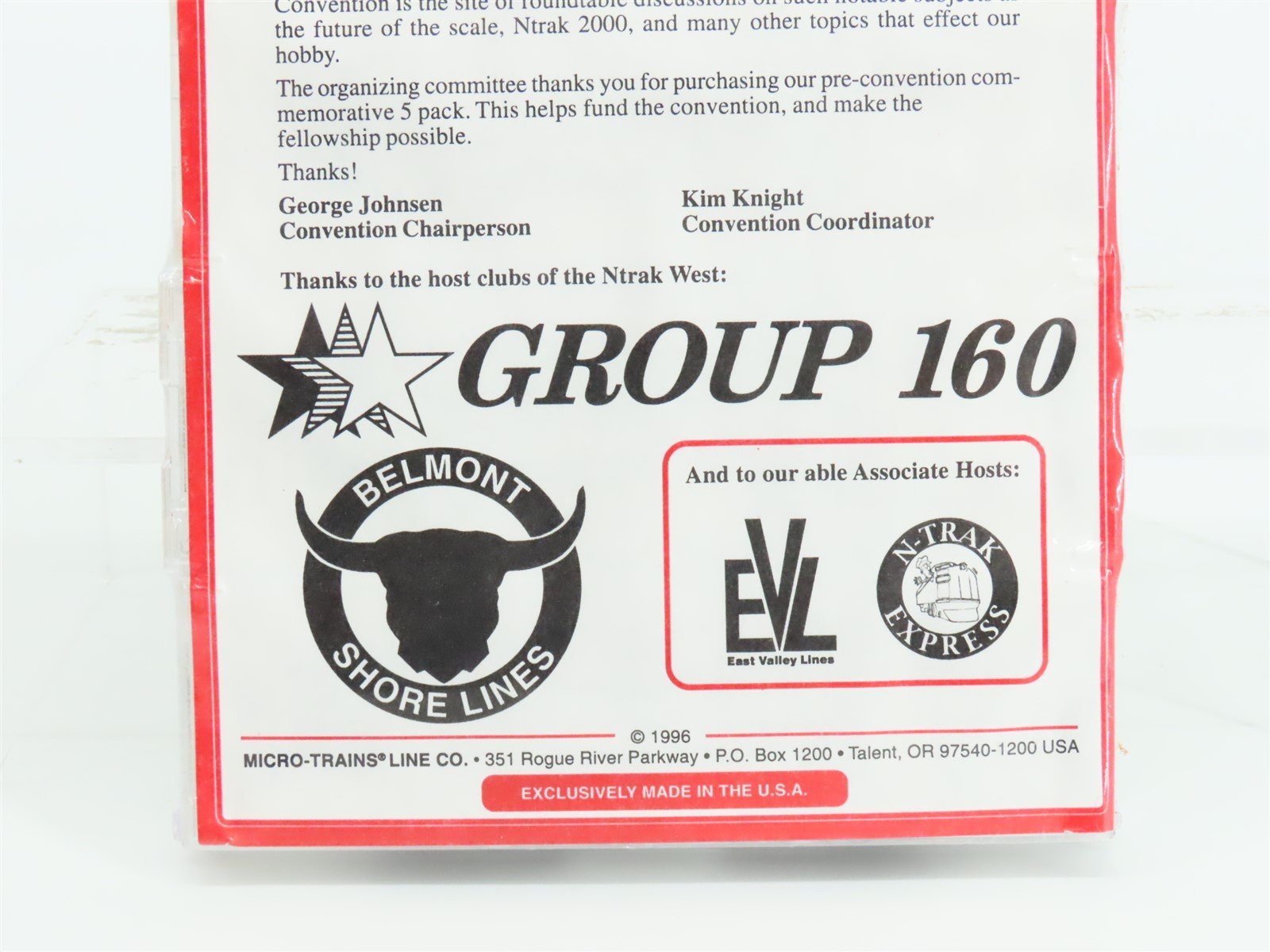 N Micro-Trains MTL NTK Ntrak '96 