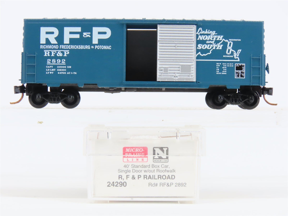 N Micro-Trains MTL 24290 RFP Richmond Fredericksburg &amp; Pontiac 40&#39; Boxcar #2892