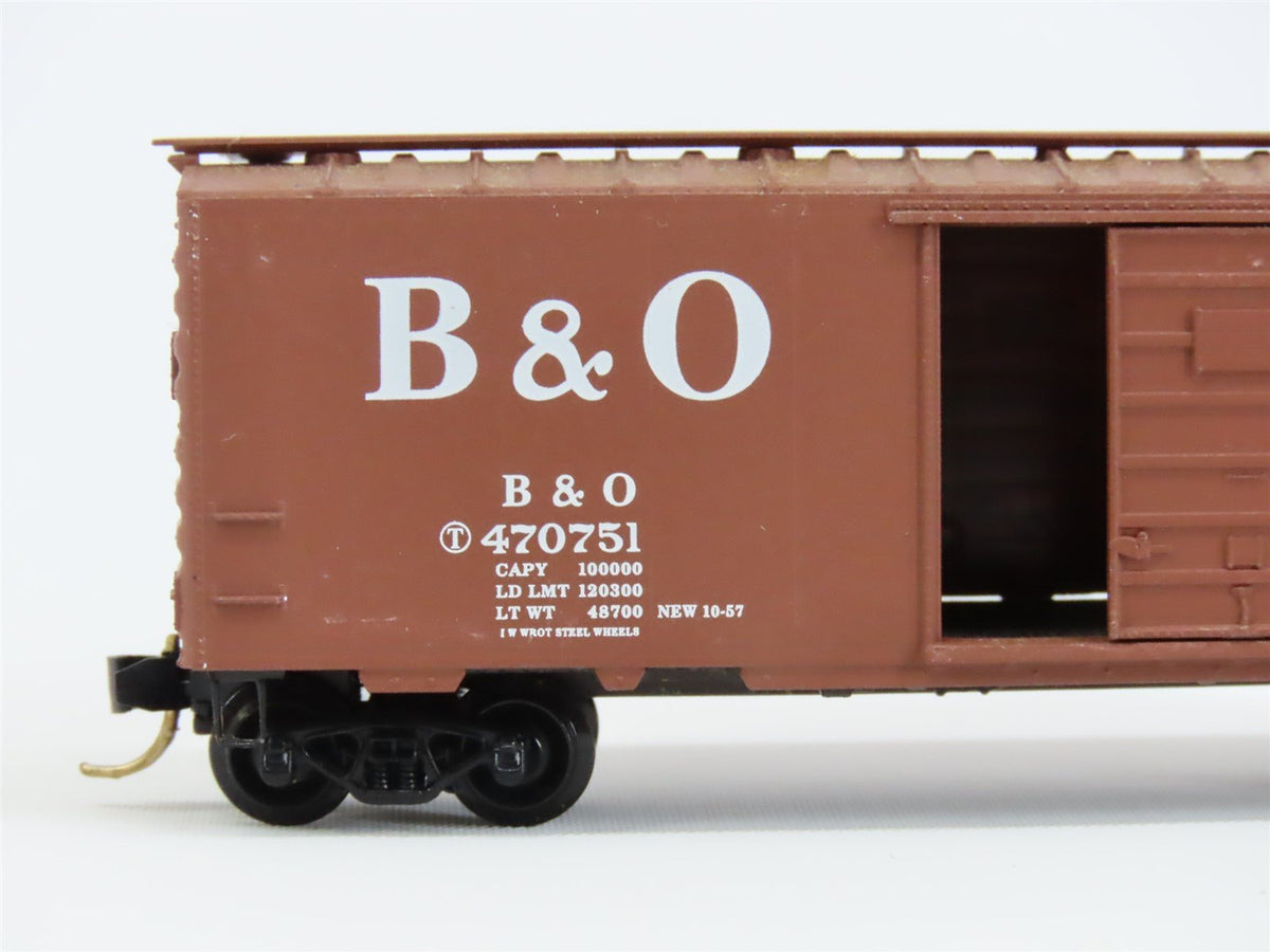 N Micro-Trains MTL 20346/2 B&amp;O Baltimore &amp; Ohio &quot;Time Saver&quot; 40&#39; Boxcar #470751