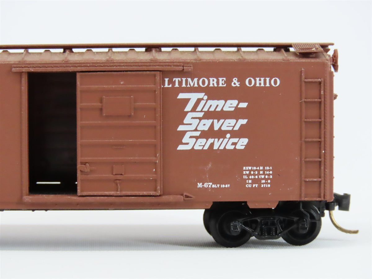 N Micro-Trains MTL 20346/2 B&amp;O Baltimore &amp; Ohio &quot;Time Saver&quot; 40&#39; Boxcar #470751