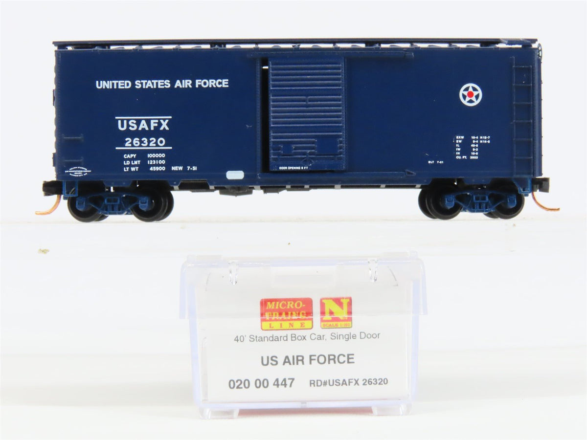 N Micro-Trains MTL 02000447 USAFX United States Air Force 40&#39; Boxcar #26320