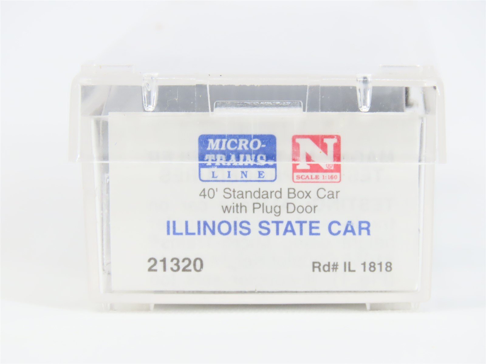 N Micro-Trains MTL 21320 IL Illinois State 40' Standard Plug Door Boxcar #1818