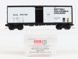 N Micro-Trains MTL 07300060 BCOL British Columbia 40' Standard Boxcar #990198