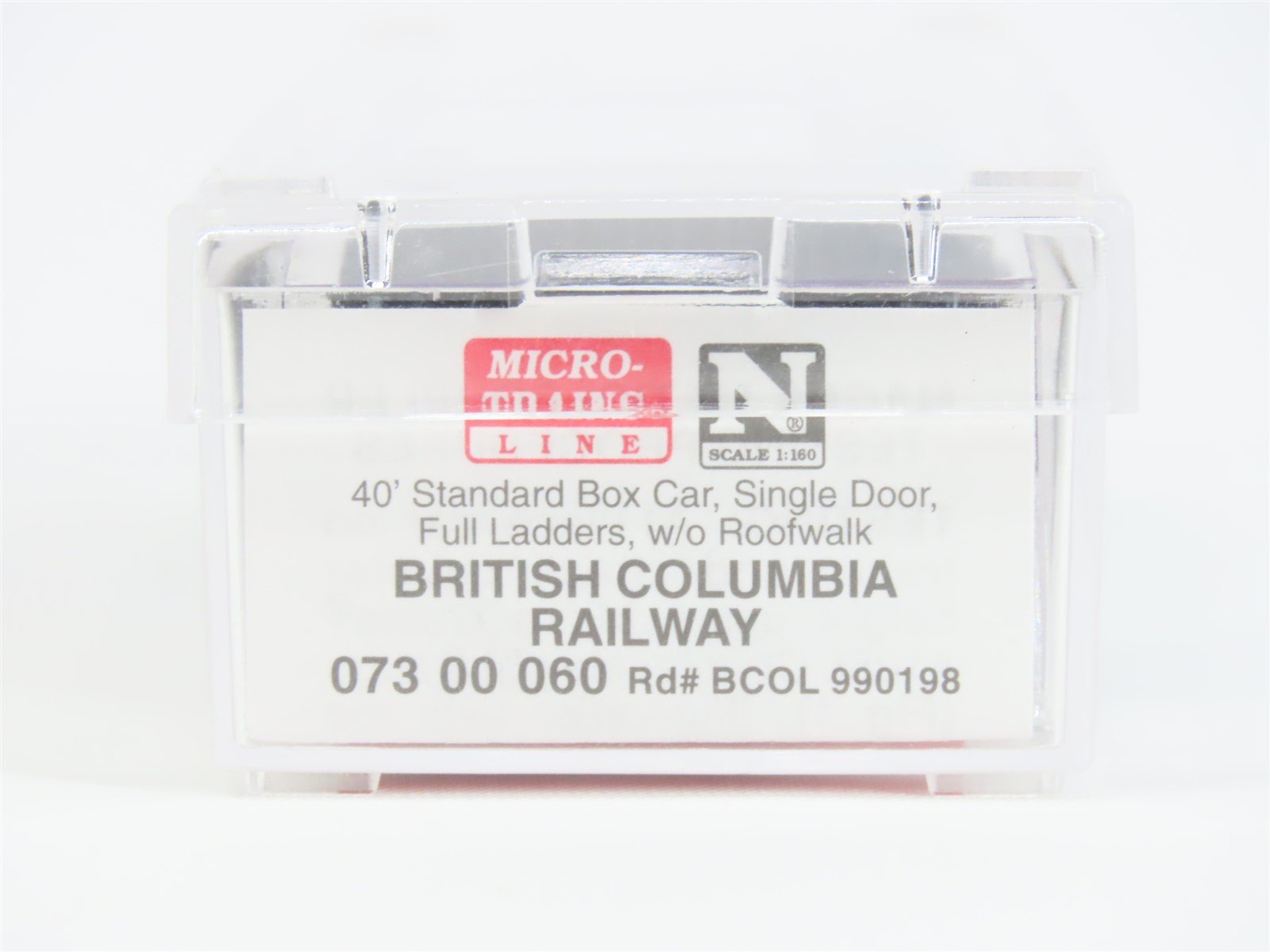 N Micro-Trains MTL 07300060 BCOL British Columbia 40' Standard Boxcar #990198