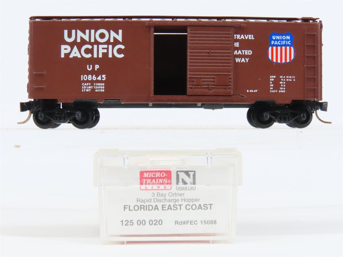 N Micro-Trains MTL UP Union Pacific 40&#39; Standard Single Door Box Car #108645